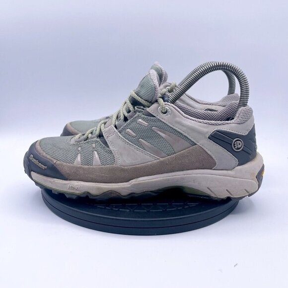 Dunham Women Hiking Boots size 7 2A WOW623GN green Gray Suede vibram sole - Picture 2 of 10